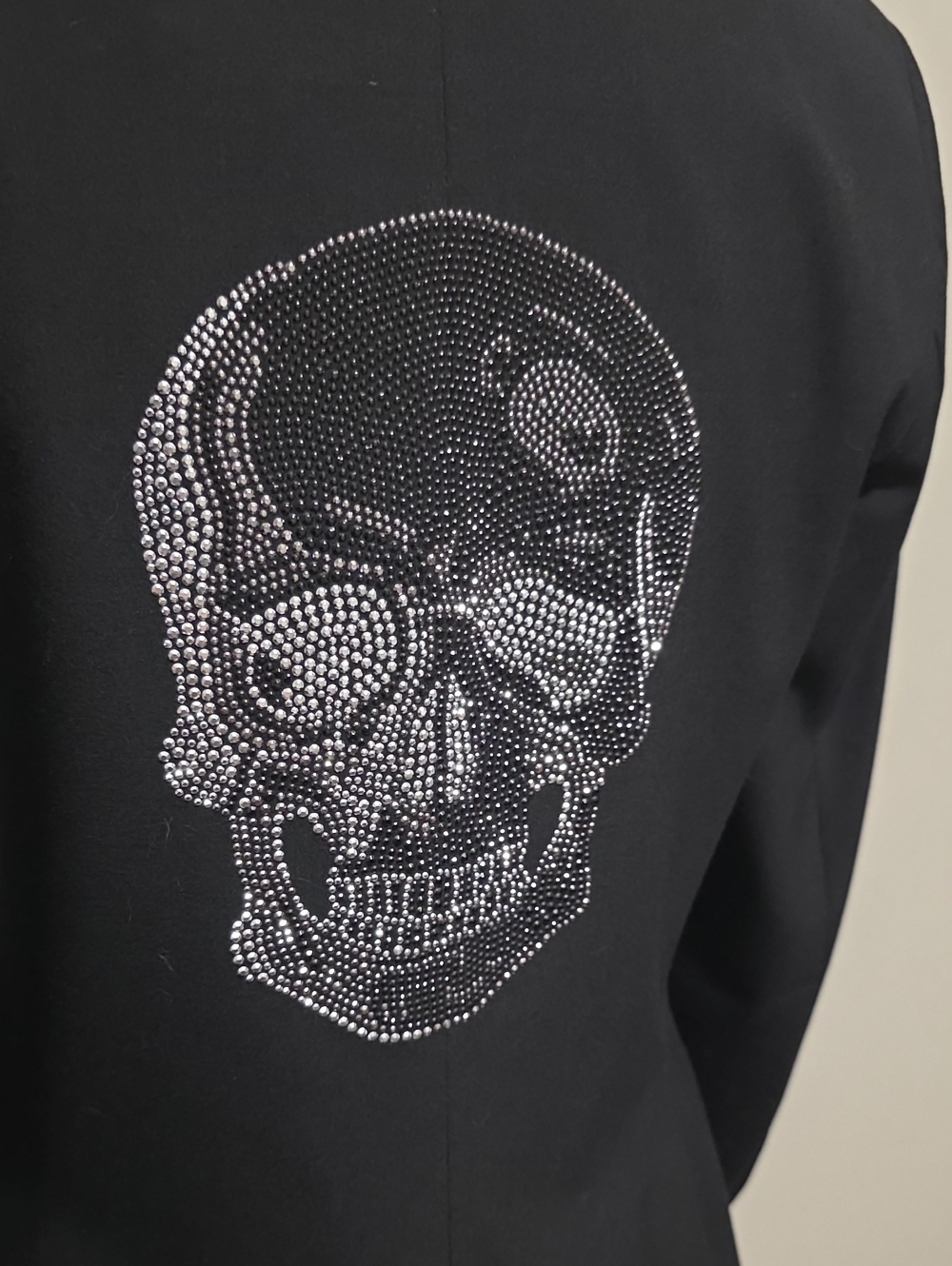 Hipchik Couture Embellished Rhinestone  Skull Blazer Black S M - Picture 3 of 9